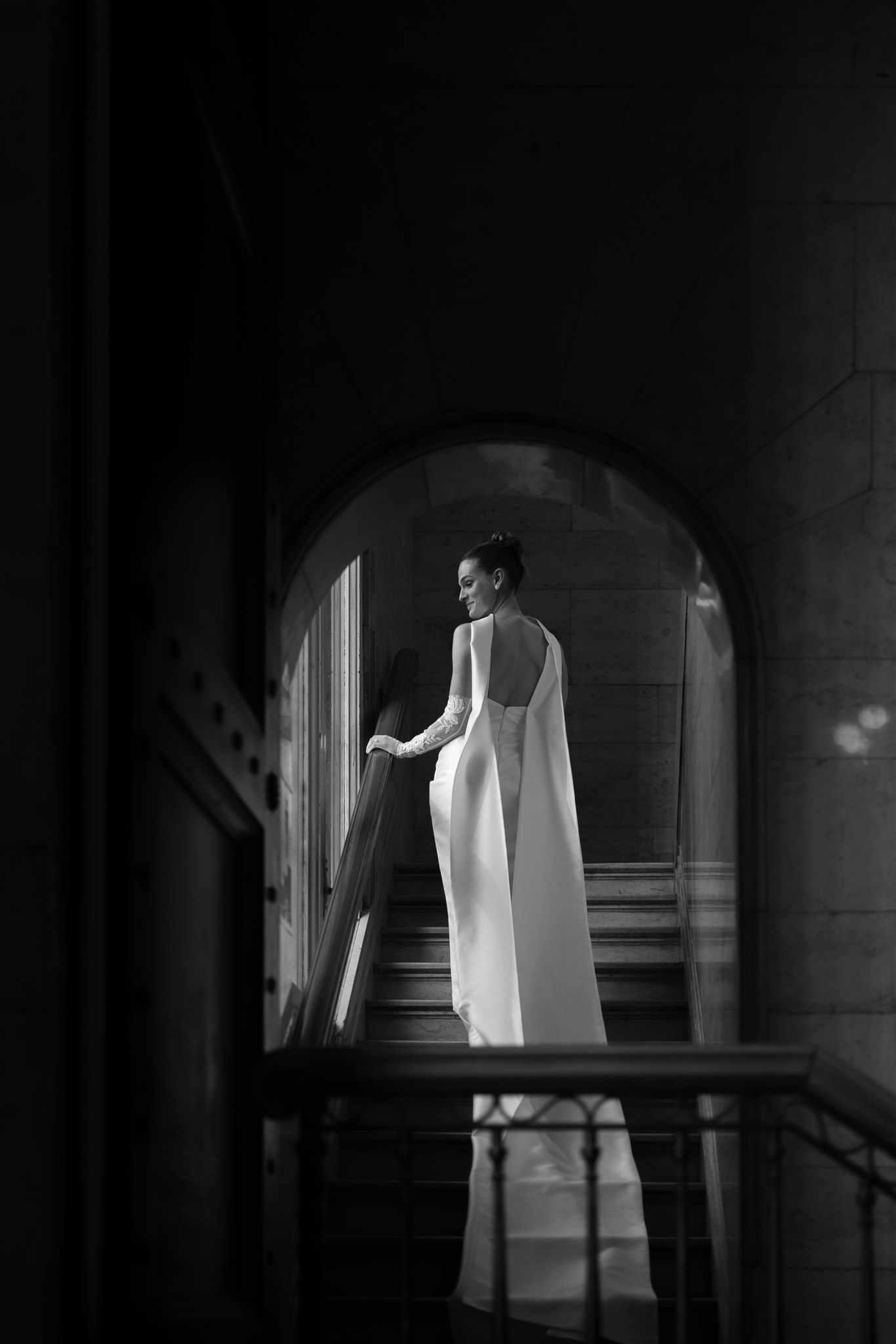 Modern Bridal look silk scarf