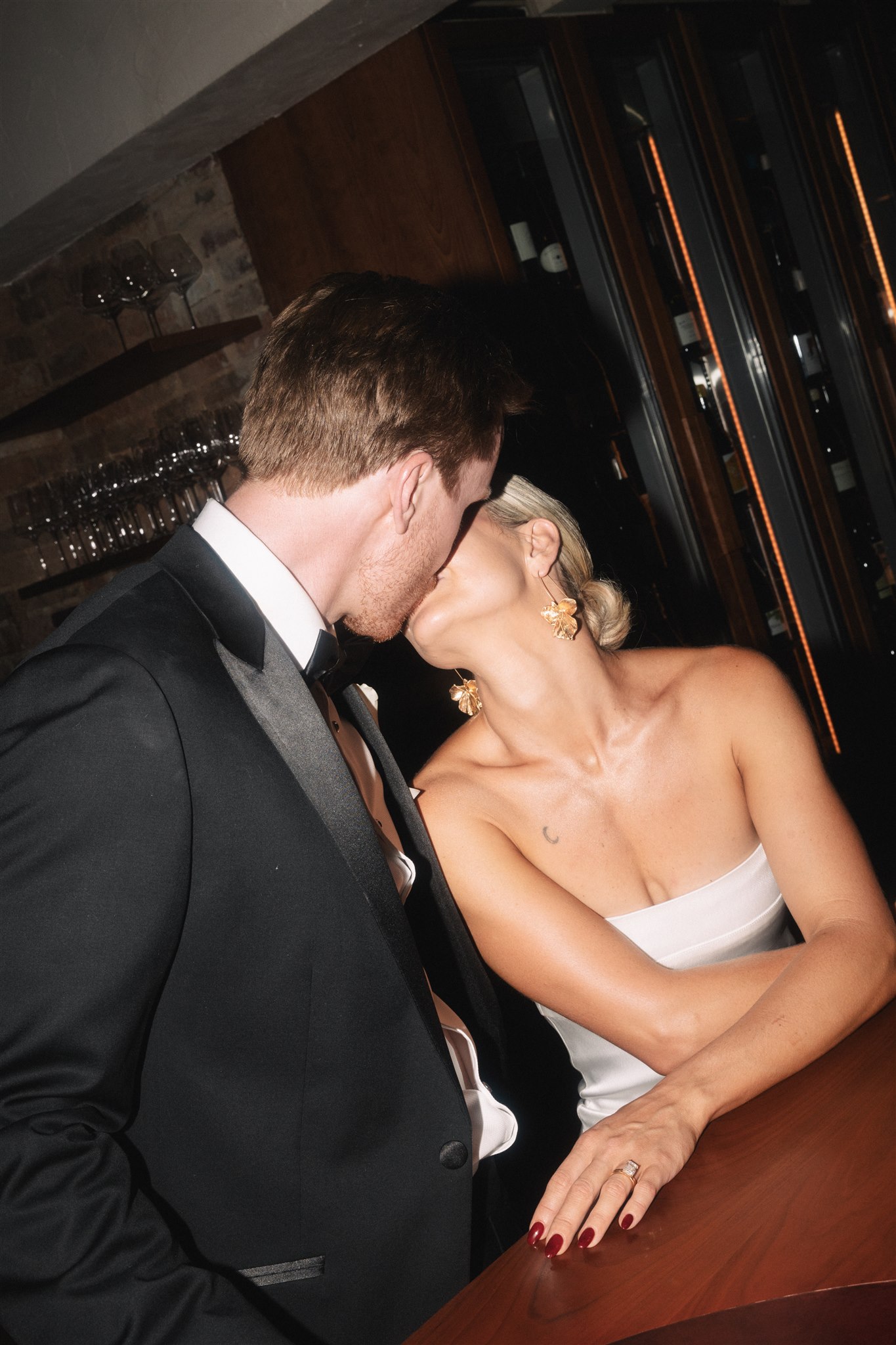 Bridal portraits around their Melbourne wedding venue Clover