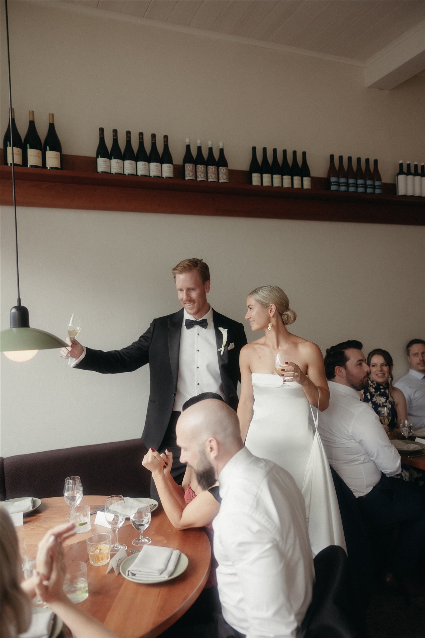 Dinner party style wedding reception at Clover, Melbourne