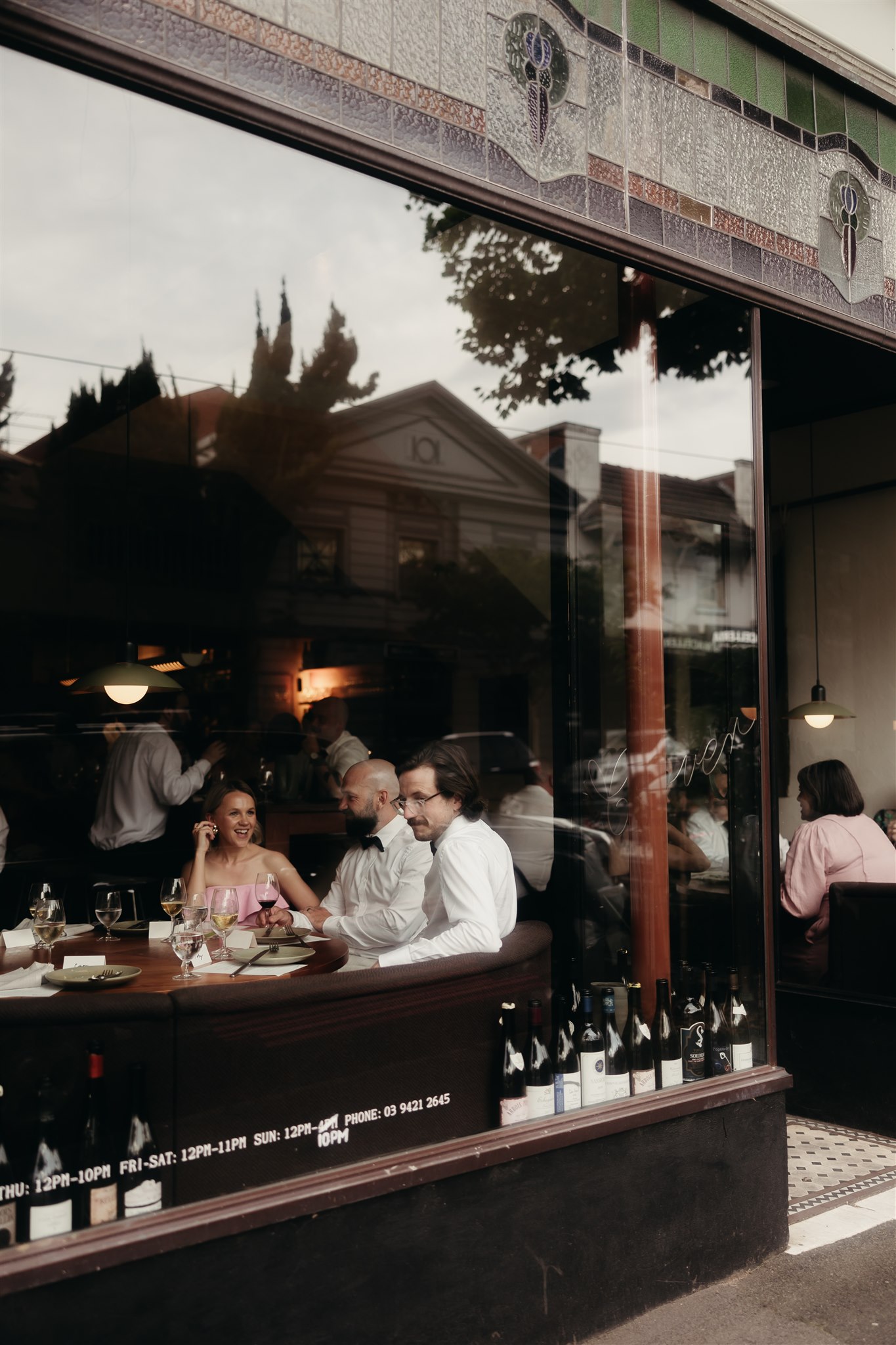 Dinner party style wedding reception at Clover, Melbourne