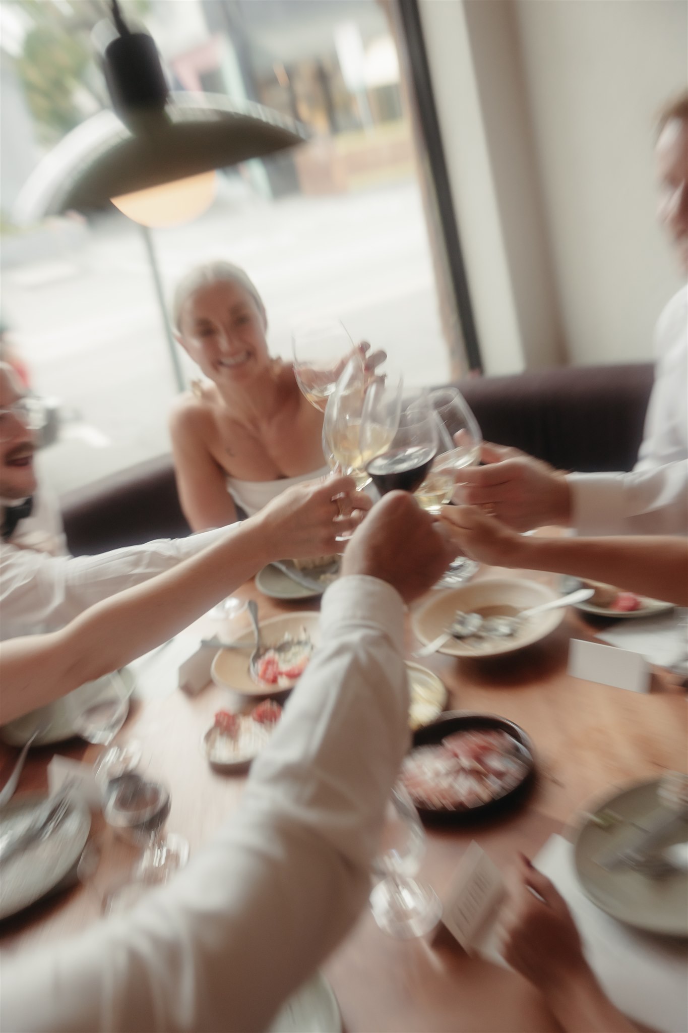 Dinner party style wedding reception at Clover, Melbourne