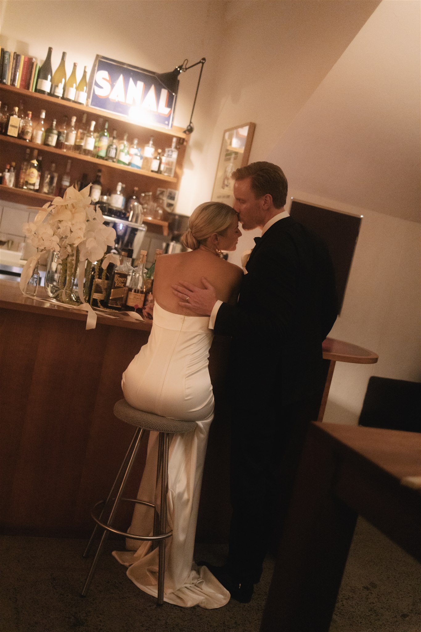 Bridal portraits around their Melbourne wedding venue Clover