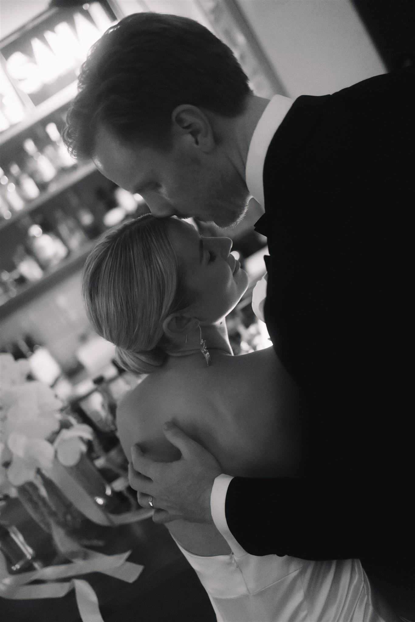 Bridal portraits around their Melbourne wedding venue Clover