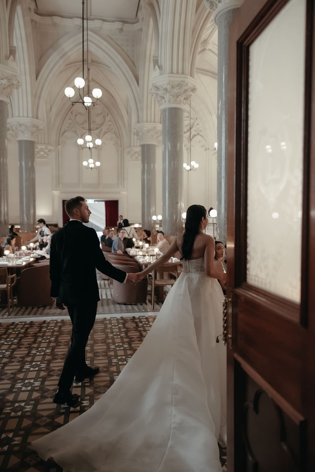 Editorial wedding portrait at Reine and La Rue Melbourne