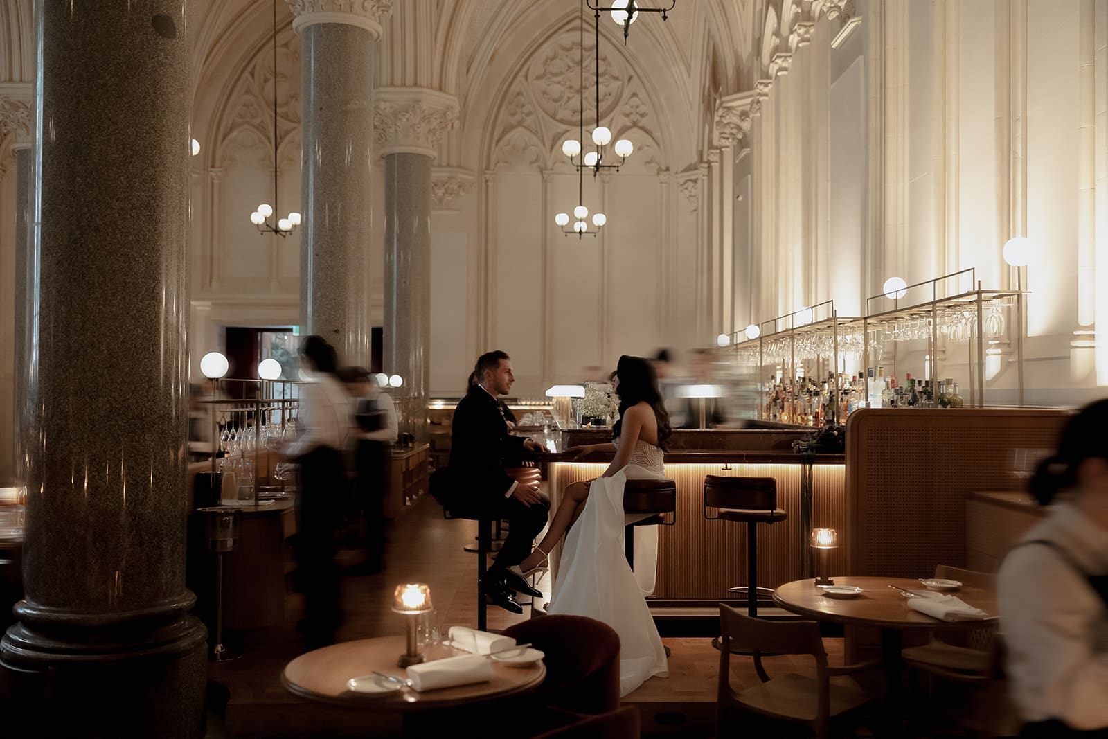 Editorial wedding portrait at Reine and La Rue Melbourne