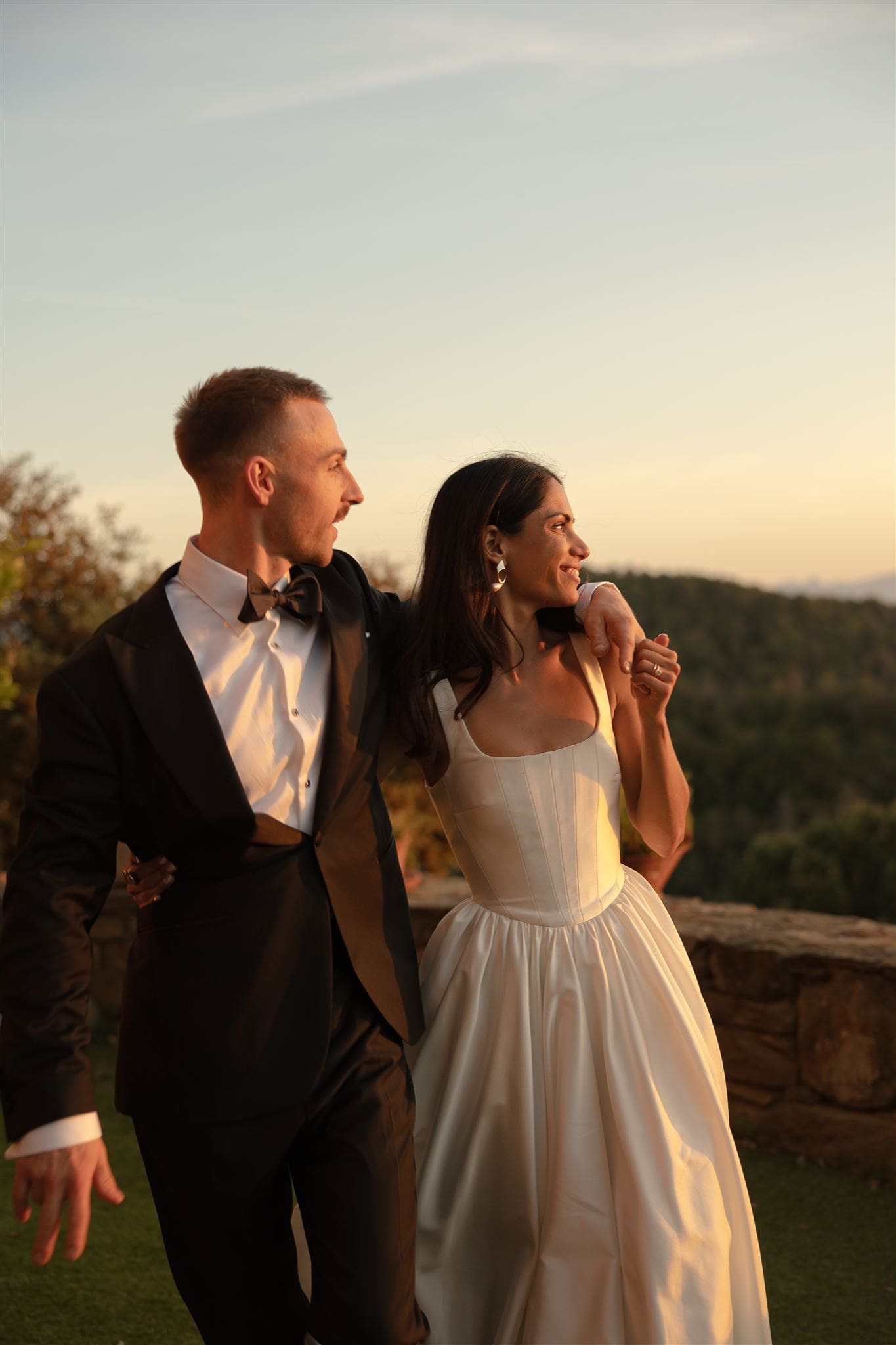 Spain destination wedding sunset portraits