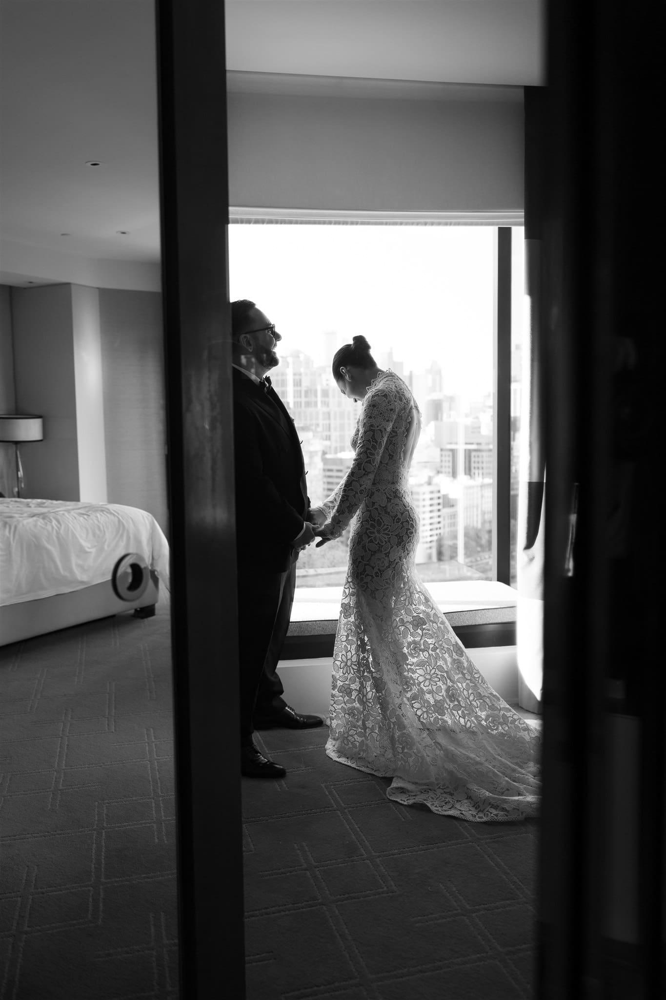 First look wedding photos