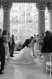 Melbourne town hall portico balcony wedding
