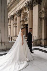 Melbourne town hall portico balcony wedding